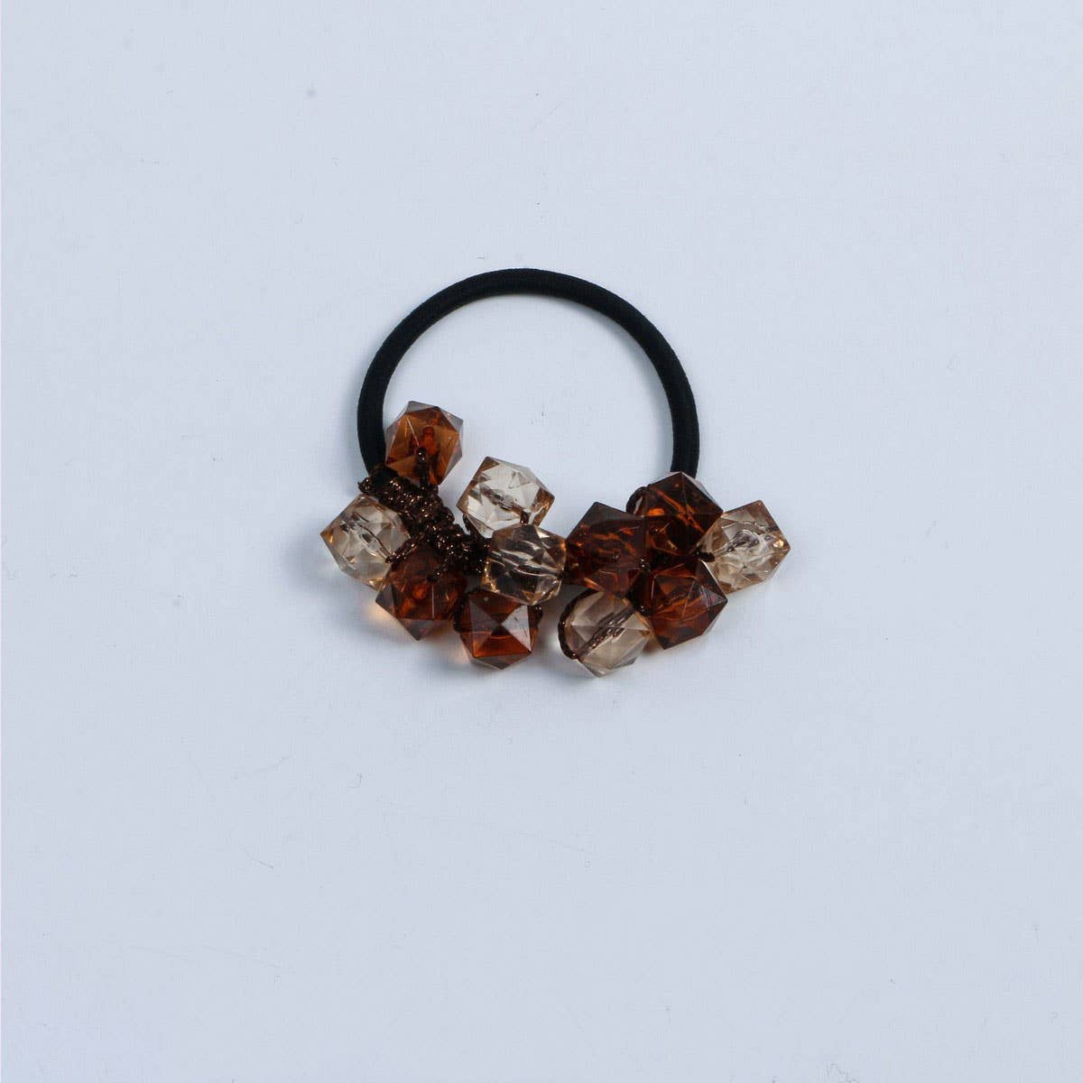 FRESH CLEAR SQUARE BEAD HAIR TIE CUTE SIMPLE BAND_CWAHA6786