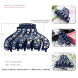 RHINESTONE ACRYLIC HAIR CLAW 6 LINE SPARKLE CLIP_CWAHA4419