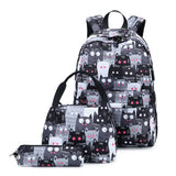 BACKPACKS FOR SCHOOL 3 PIECE PRINT SET FOR GIRLS_CWAB5478