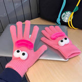 CARTOON KNITTED COLD PROOF TOUCH SCREEN GLOVES_CWAG0179