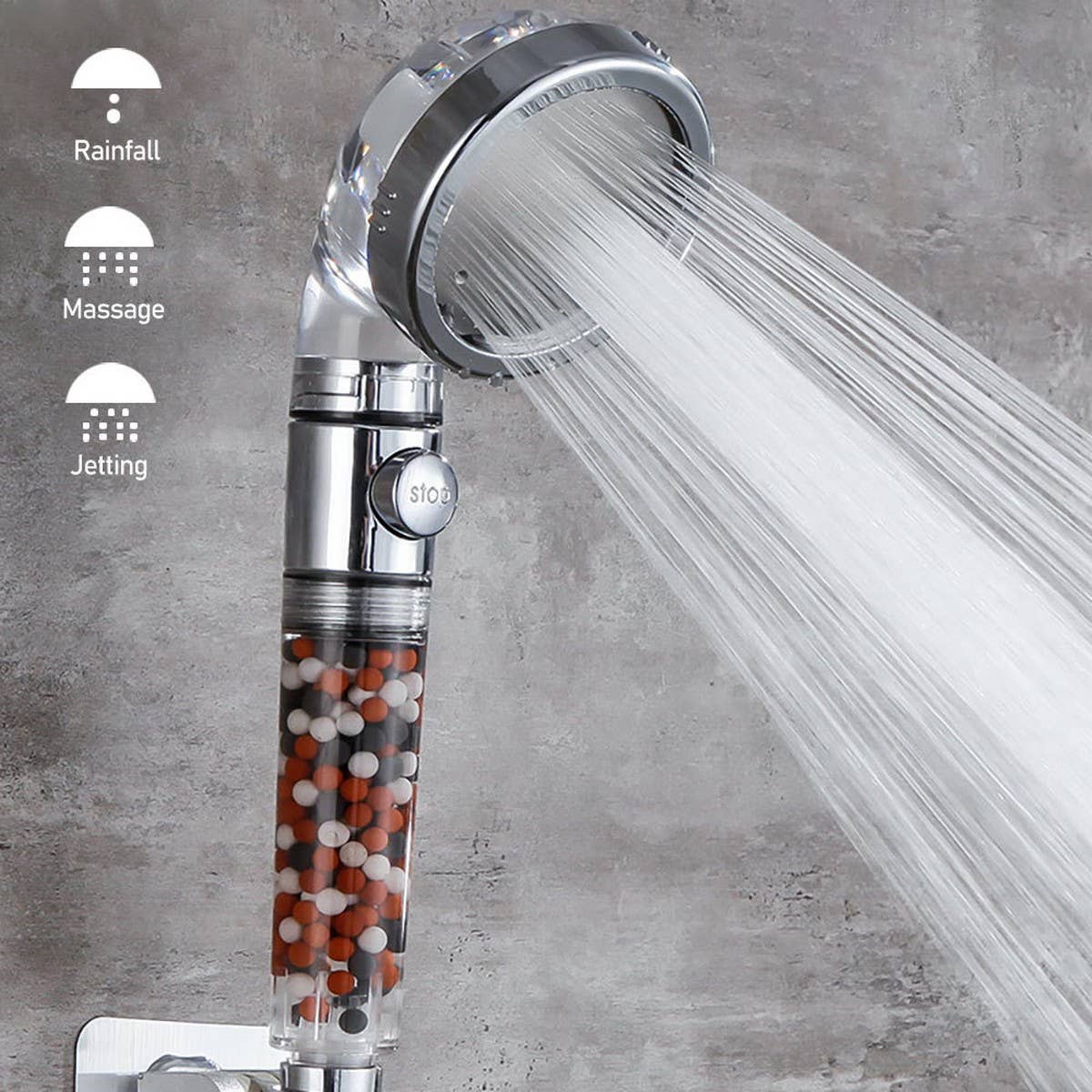 Three-Speed Water Filter Shower Head With Booster_Cwasc1703