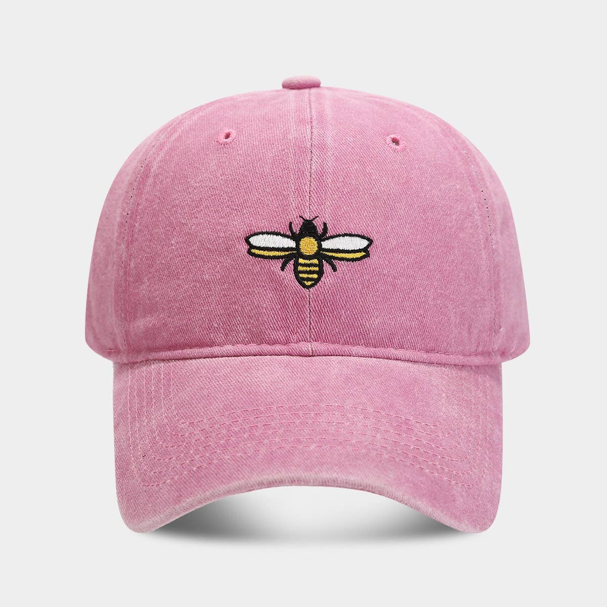 BEE EMBROIDERY BASEBALL CAP OUTDOOR SUN HAT CWAH2020