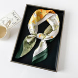 LETTER PRINT SATIN SQUARE SCARF FOR WOMEN_CWASC0810