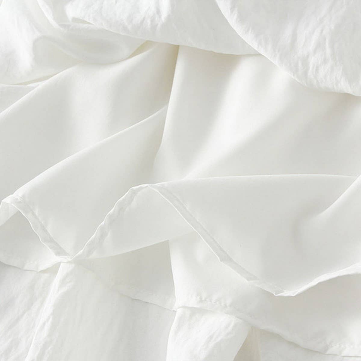 LACE HEM MIDI SKIRT A LINE SKIRT_CWBMS0311