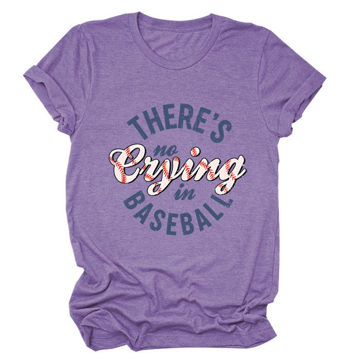 Womens No Crying In Baseball Graphic Teep_Cwttsl0481