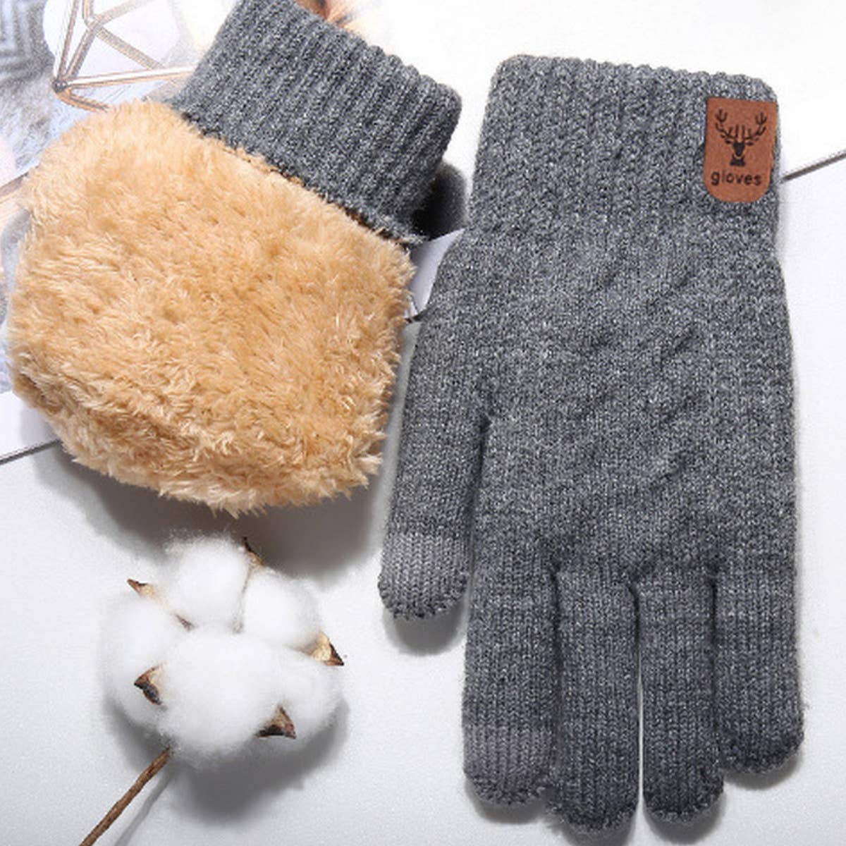 Winter Double Layer Touch Screen Warm Gloves_Cwag0117