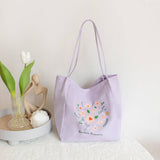 FLORAL CANVAS TOTE BAG FOR WOMEN LARGE CAPACITY_CWAB5621