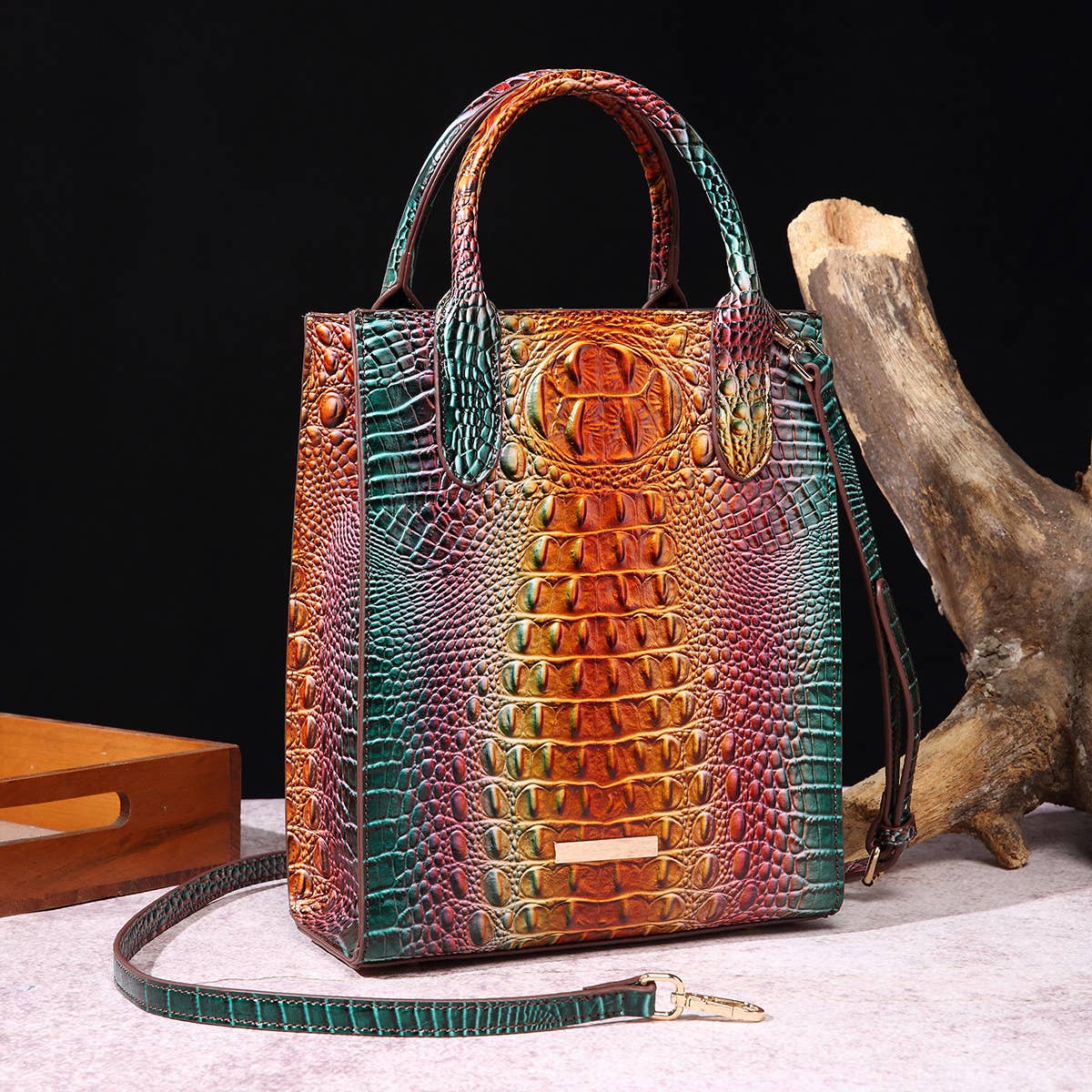 RETRO COLOR LARGE CAPACITY SHOULDER BAG_CWAB0924