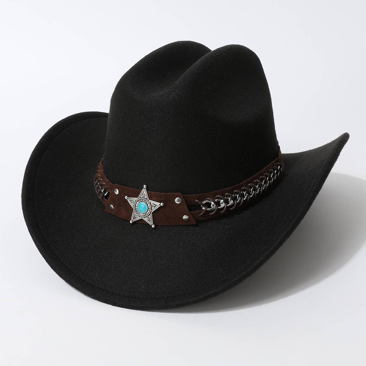 Ven Western Cowboy Hat With Turquoise Star Band_Cwah3661