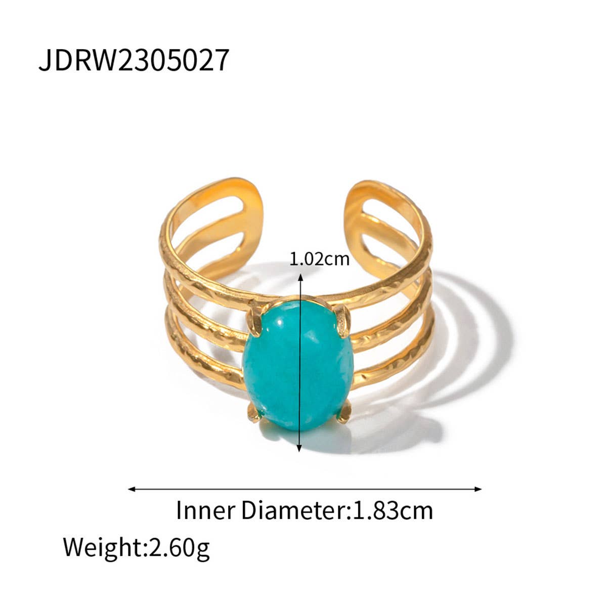 STAINLESS STEEL NATURAL STONE RINGS_TURQUOISE_CWAJE0615