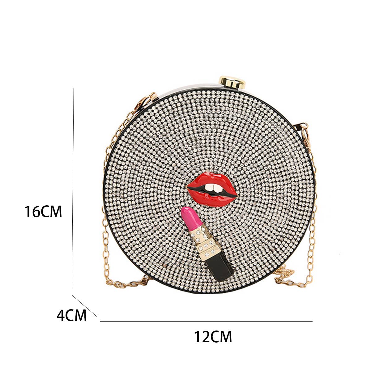 Fashion Diamond Lipstick Chain Shoulder Bag_Cwab0994