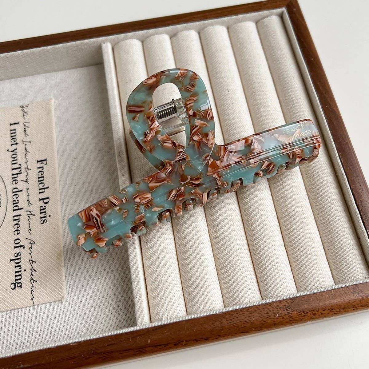 Large Brown Acetate Claw Clip Retro Chic Style_Cwaha6003