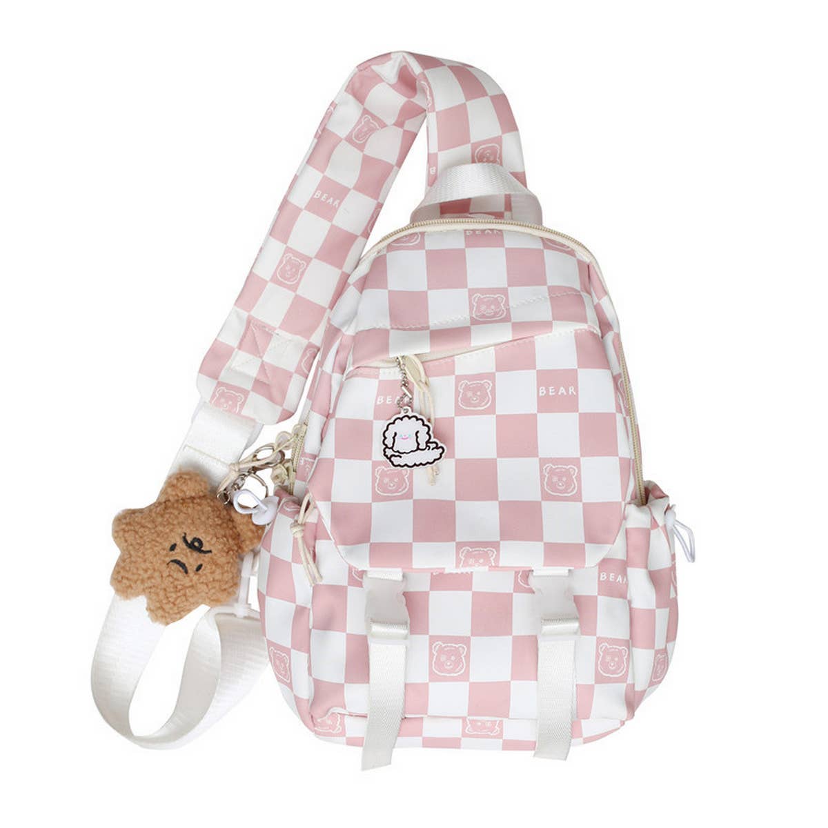 CLASSIC CONTRAST PLAID SHOULDER BAG_CWAB1607