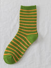 Women New Striped Cute Breathable Pile Socks_Cwms0470
