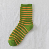 Women New Striped Cute Breathable Pile Socks_Cwms0470
