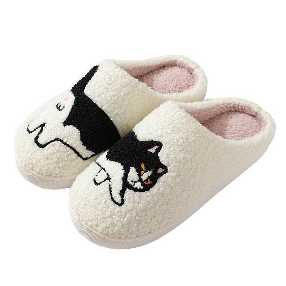 CUTE CARTOON KITTEN WINTER WARM COTTON SLIPPERS_CWMM3064