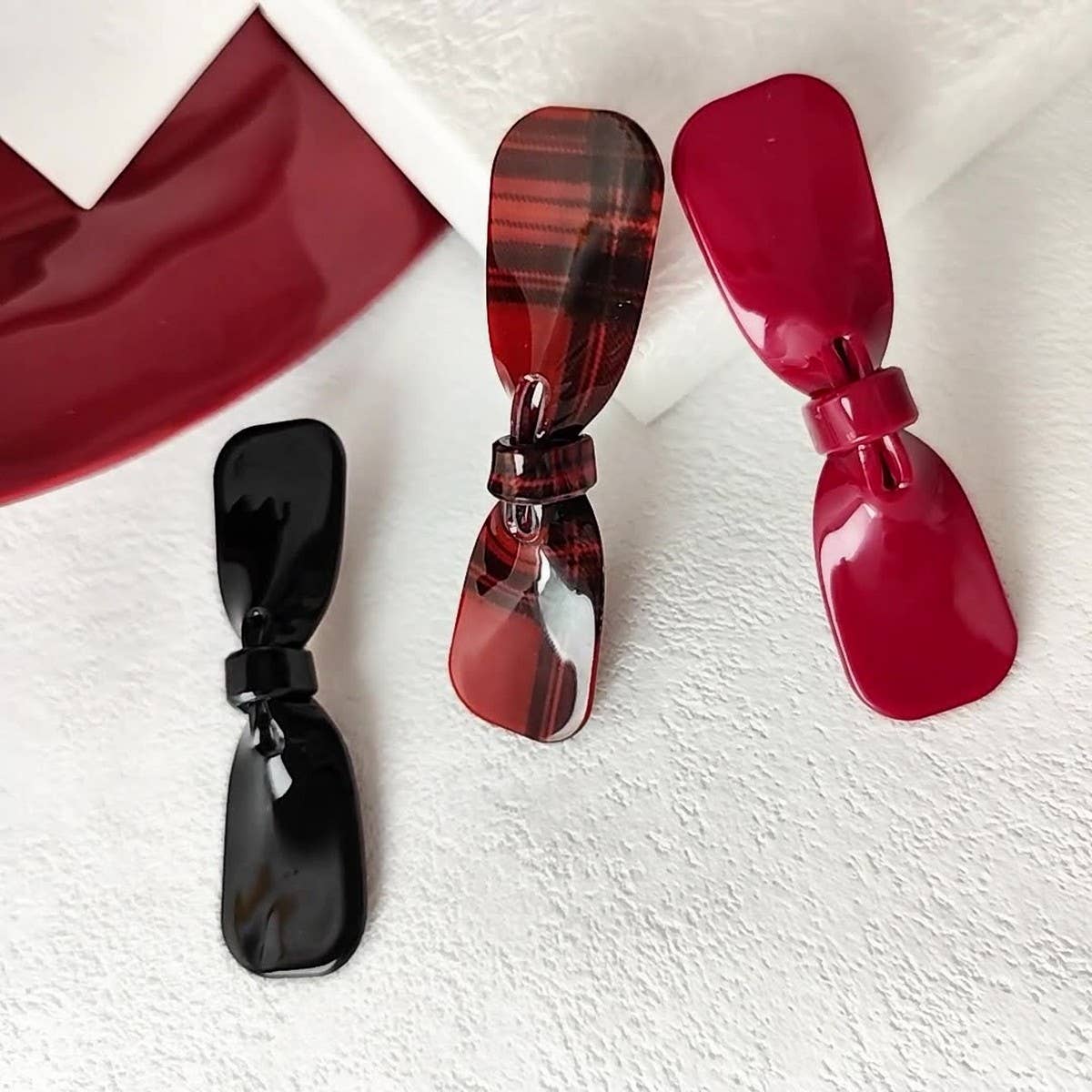 Chic Bow Acetate Hair Clip ? Side Bang Duckbill_Cwaha07277