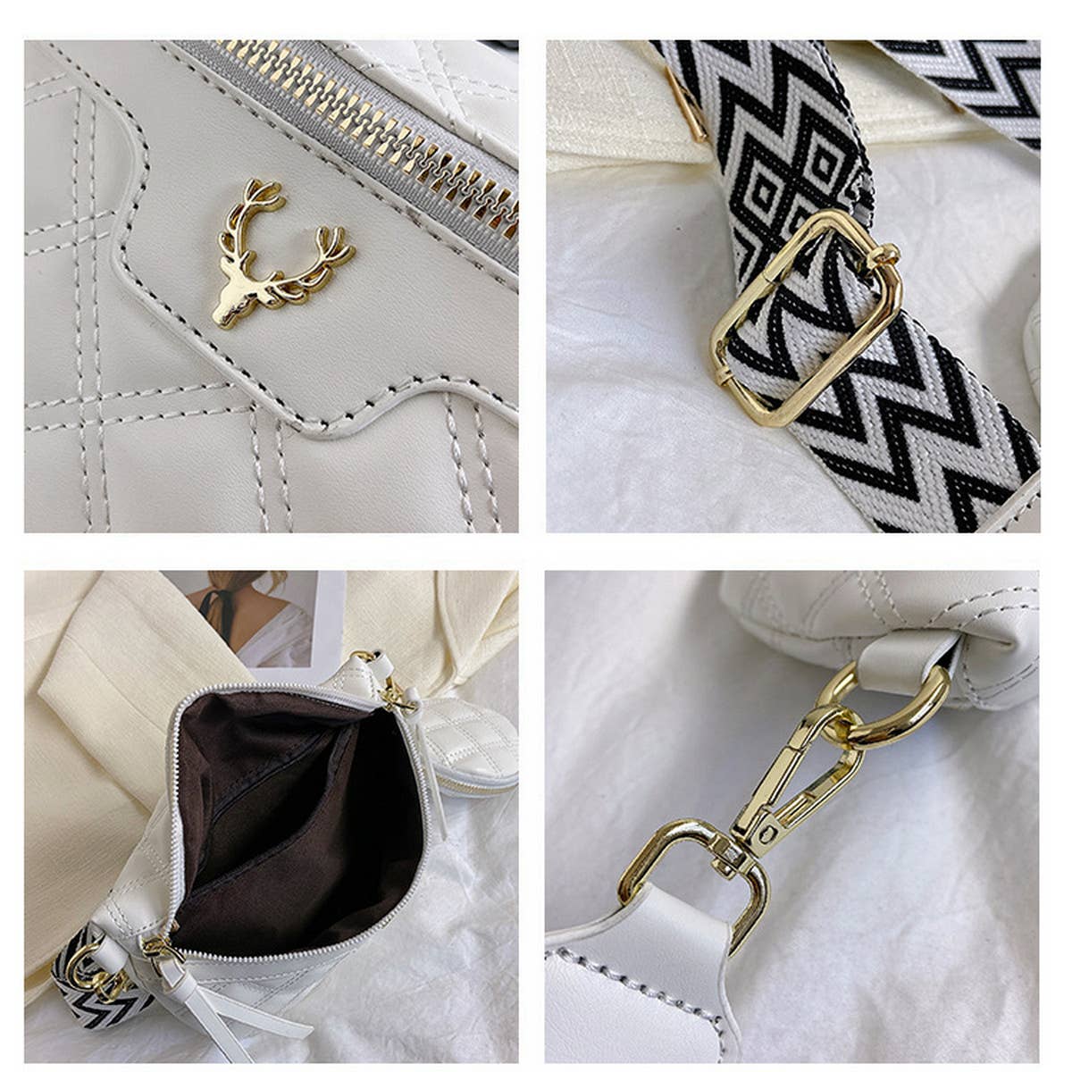 SIMPLE POPULAR RIBBED CHEST BAG AND CROSSBODY BAG_CWAB2081