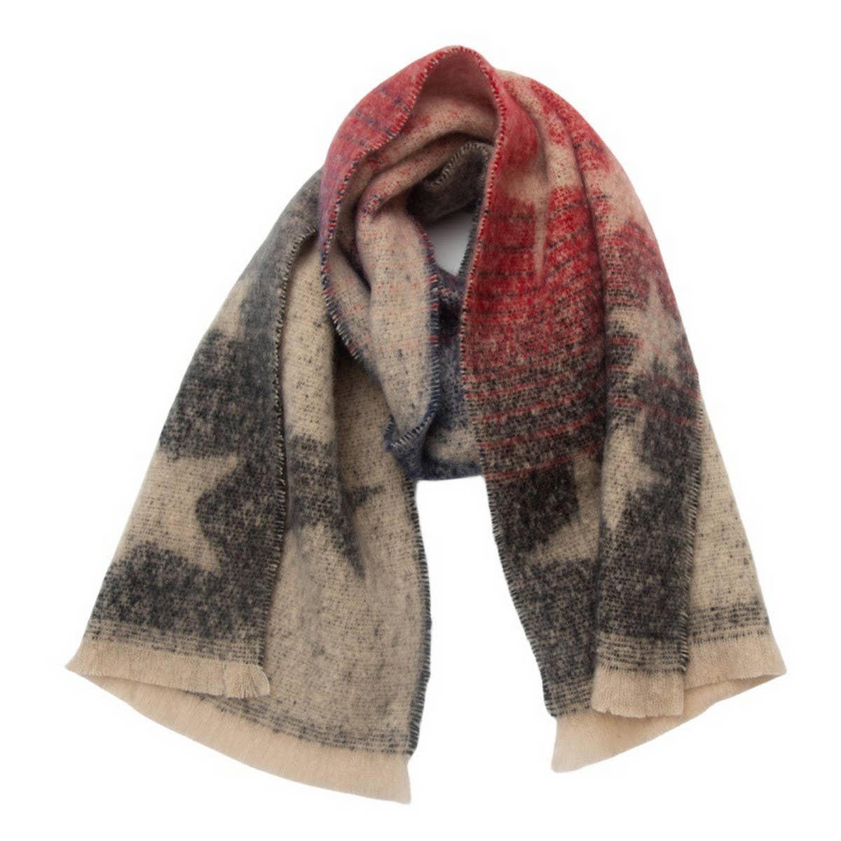 STAR GRADIENT SCARF JACQUARD WINTER WRAP_CWASC0859