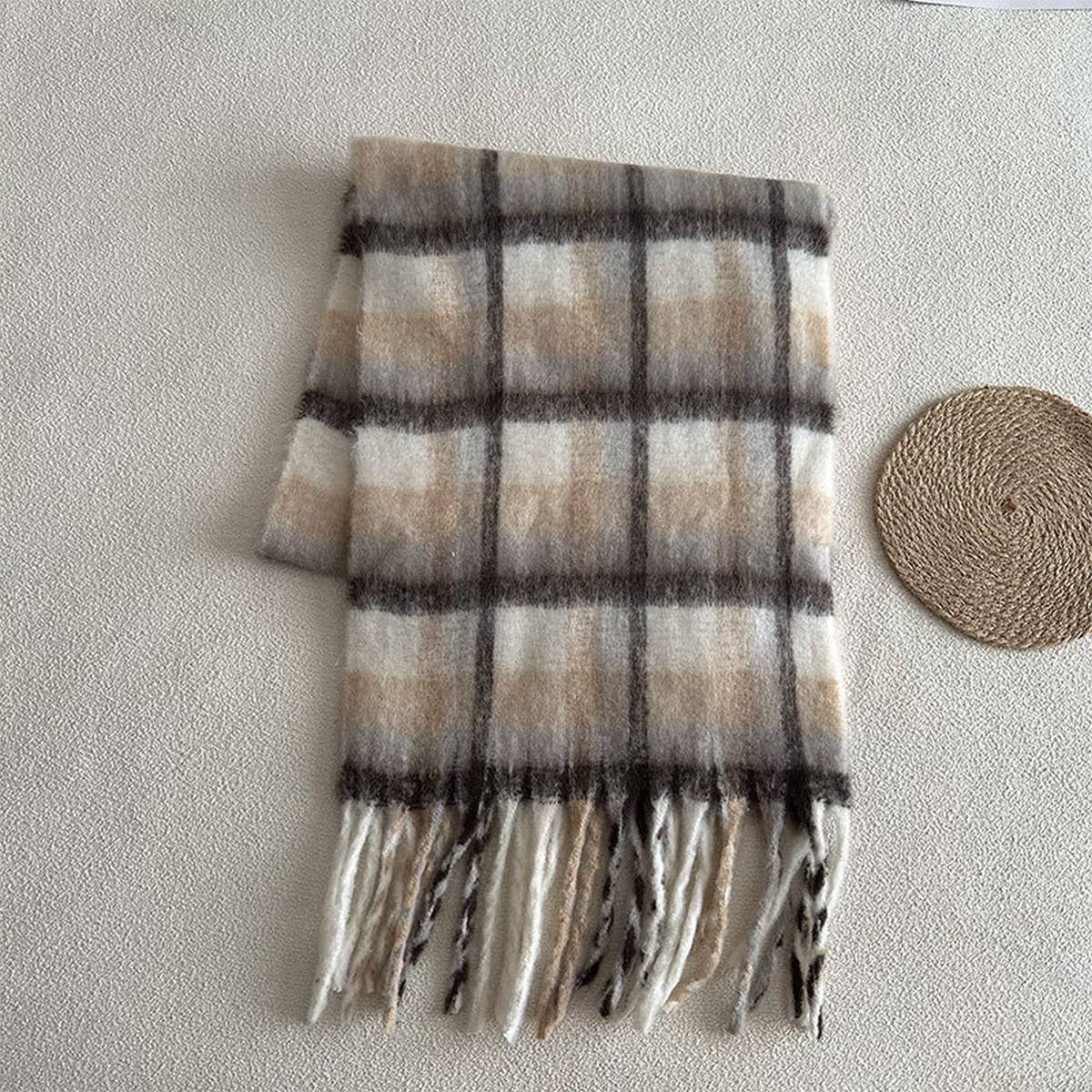 COLORBLOCK PLAID FAUX CASHMERE SCARF FOR WINTER_CWASC2320