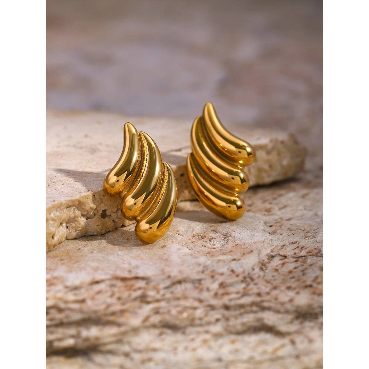 SIMPLE DOUBLE LAYER GLOSSY WATER DROP EARRINGS_CWAJE1783