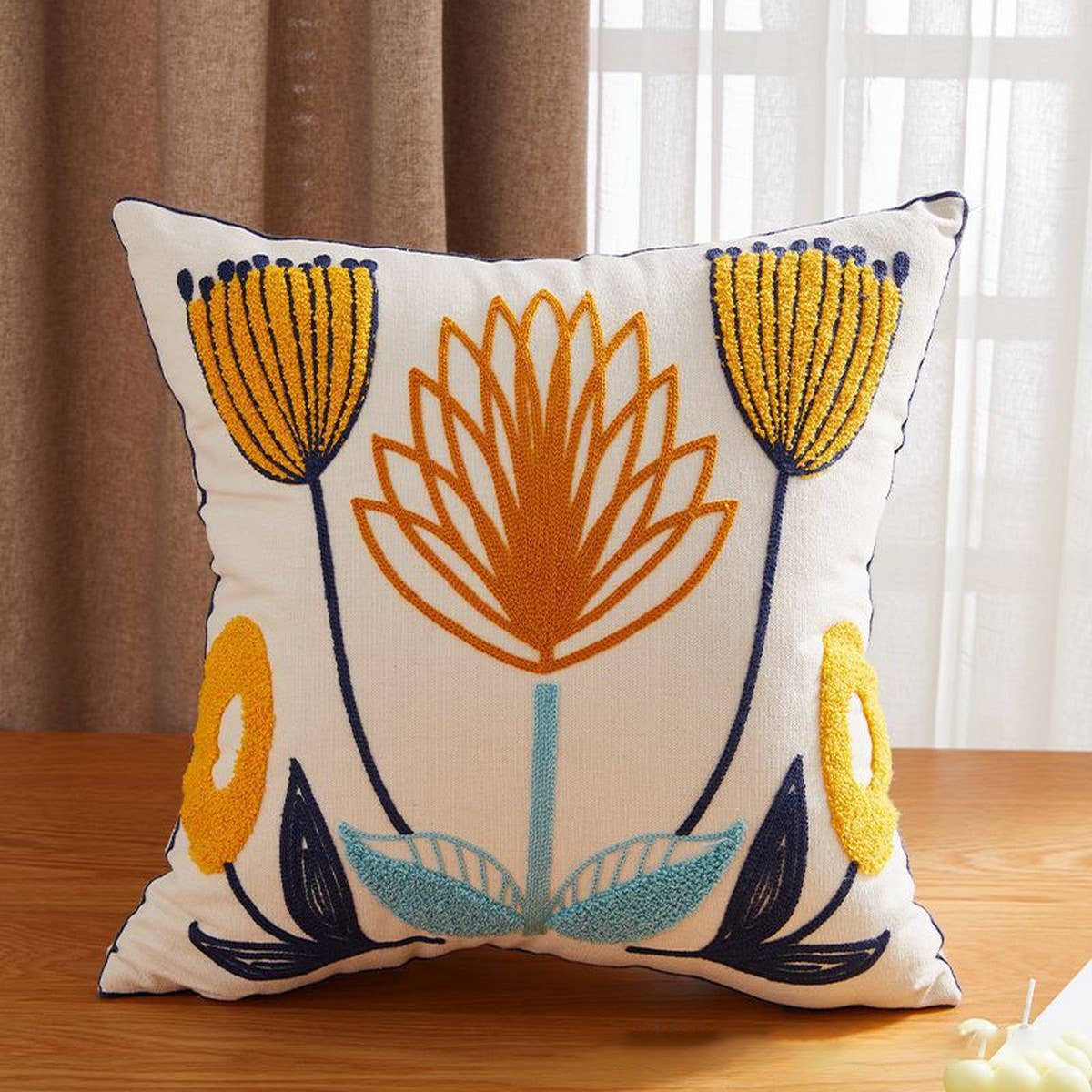 LUXURY EMBROIDERED THROW PILLOW COVER FOR SOFA BED_CWMM7681