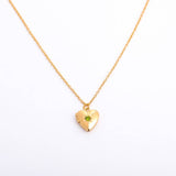 NEW DECEMBER BIRTHSTONE HEART NECKLACE_CWMM3754