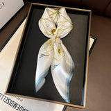 SIMPLE FLORAL SILK SCARF 100 MULBERRY SILK_CWASC0552