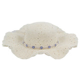 Women Casual Visor Dome Wave Brim Straw Hat_Cwah1197