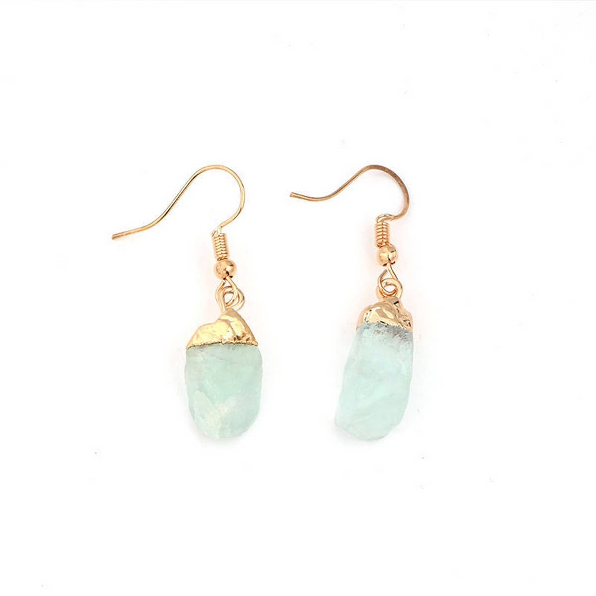 NATURAL CRYSTAL IRREGULAR ORIGINAL STONE EARRINGS_CWAJE1074
