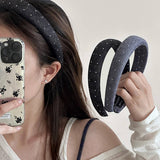 DIAMOND DENIM WIDE BRIM VERSATILE HEADBAND_CWAHA2385