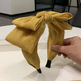 BIG BOW SOLID COLOR ELEGANT HEADBAND_CWAHA2572