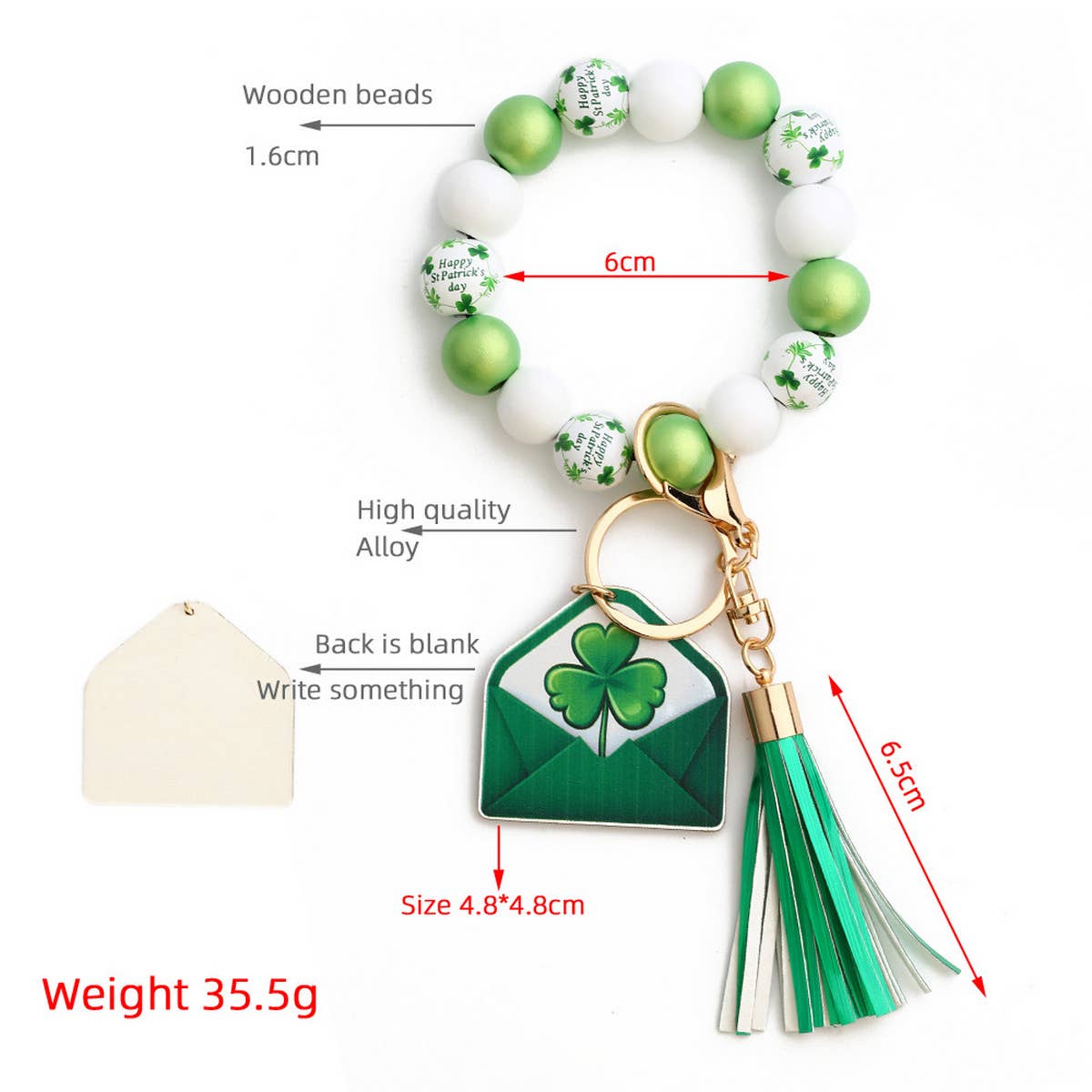 2024 NEW GREEN CLOVER PENDANT KEYCHAIN_CWMM1329