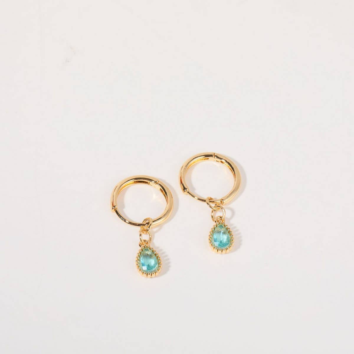 COLORFUL BIRTHSTONE EARRINGS TEARDROP EARRINGS_CWMM5519