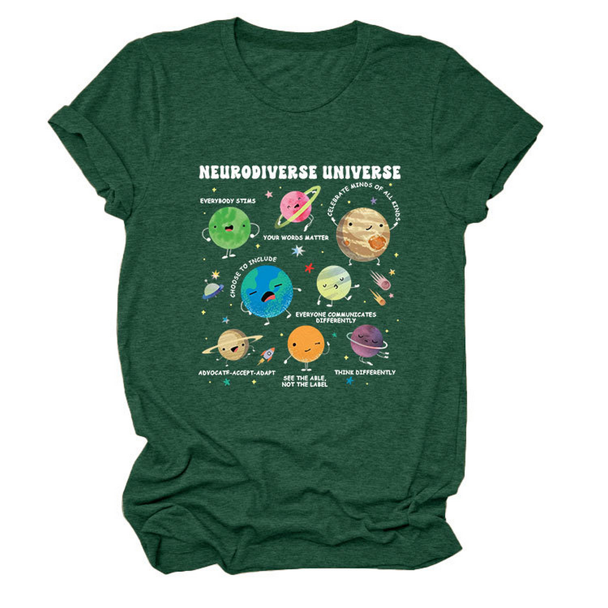 CASUAL CUTE TEE NEURODIVERSE UNIVERSE DESIGN_CWTTSL0513