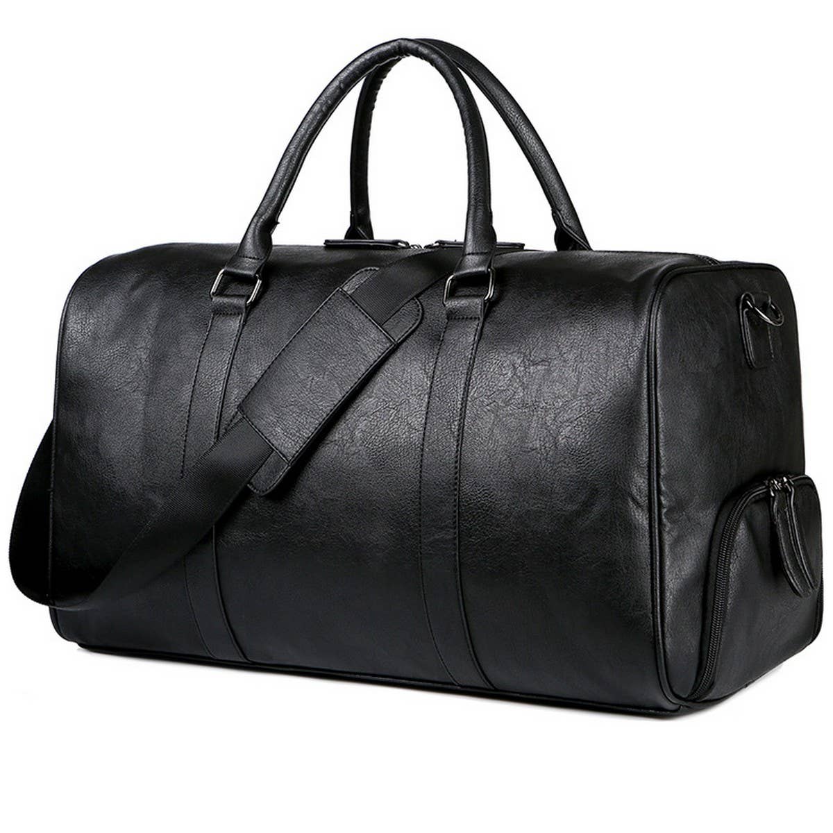 LARGE LEATHER DUFFEL BAG FOR MEN SHOE STORAGE_CWAB5176