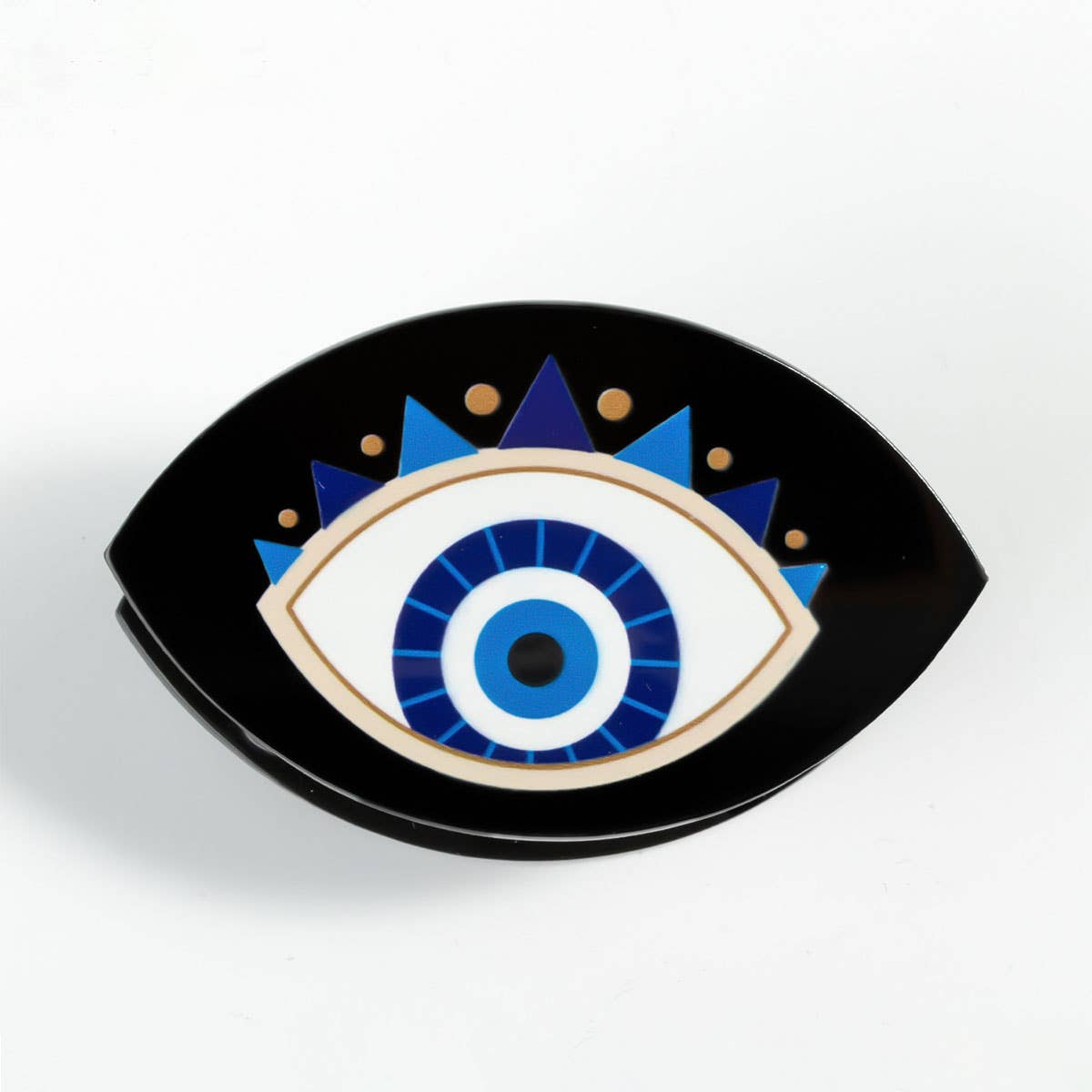 EVIL EYE ACRYLIC HAIR CLAW BLACK SHARK CLIP_CWAHA0308