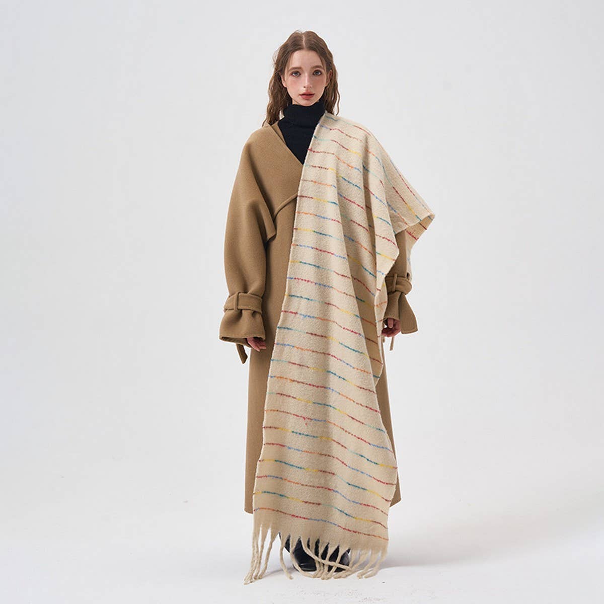 GRADIENT SOFT STRIPED SCARF FOR WINTER_CWASC2322