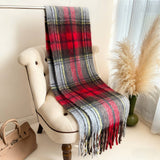 Rainbow Mohair Plaid Scarf Women Winter Wrap_Cwasc03465