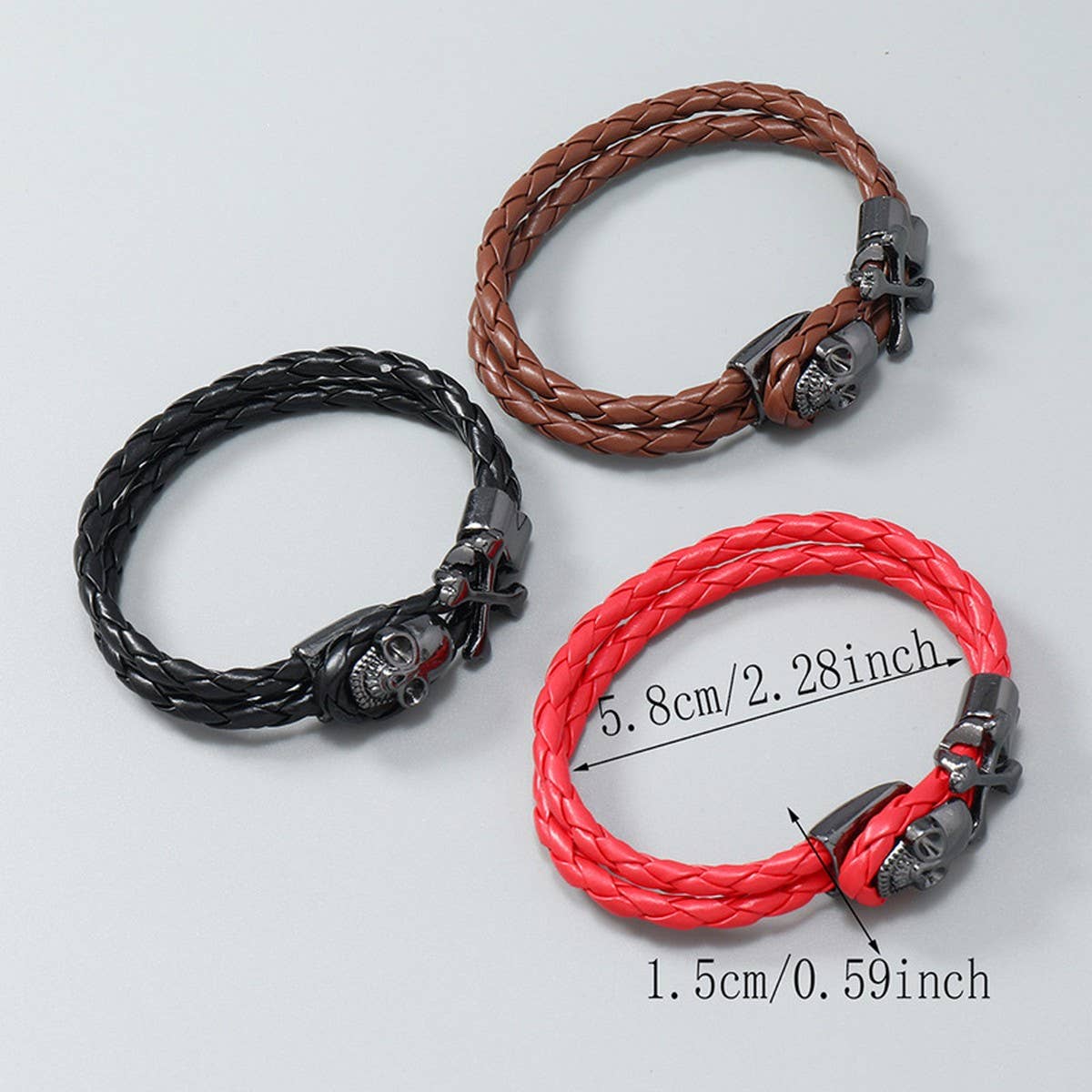 SIMPLE PERSONALIZED HALLOWEEN SKULL BRACELET_CWMM4472