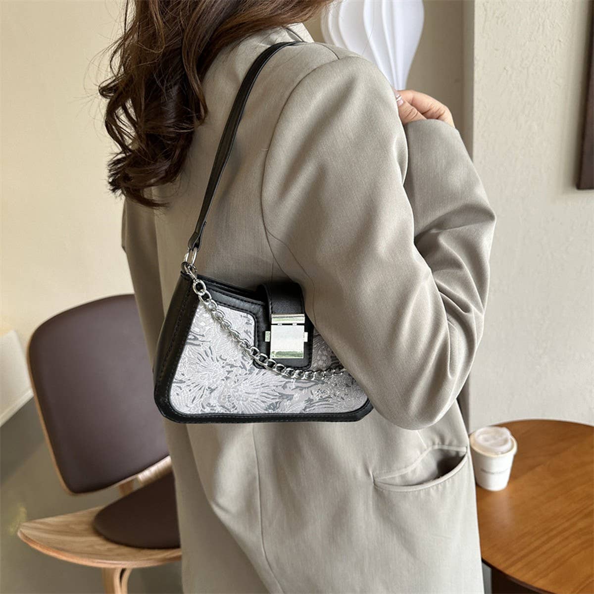 2024 NEW COLORBLOCK CHAIN SHOULDER BAG_CWAB3313