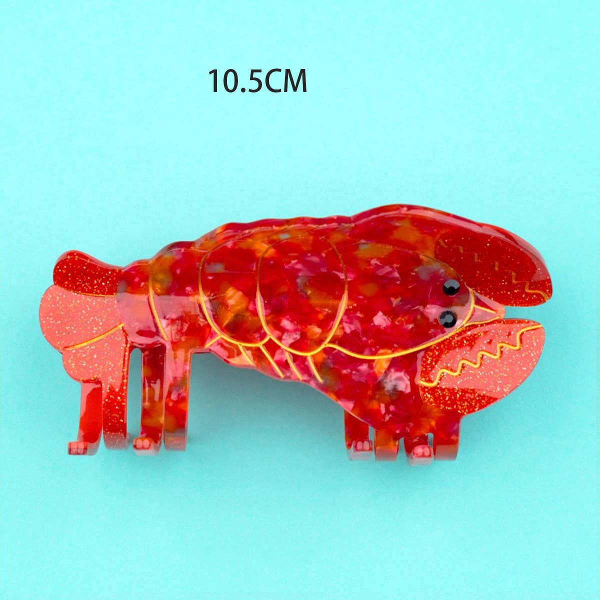 OCEAN BEACH FISH SEASHELL ACRYLIC HAIR CLAW CLIPS _CWAHA0552