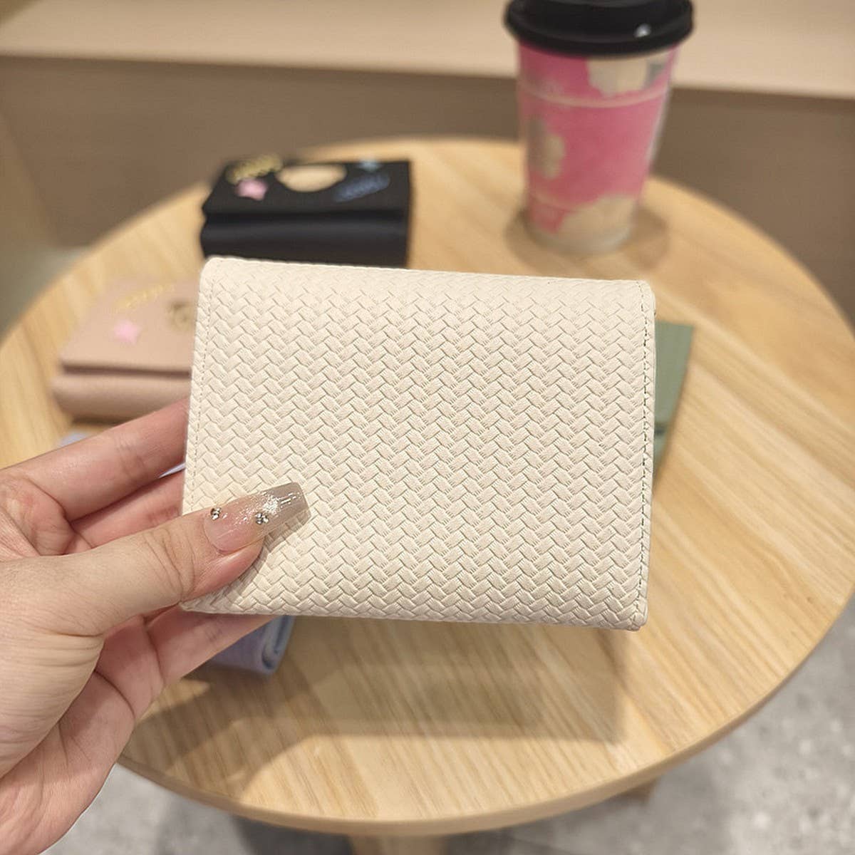 Cute Embroidered Bear Trifold Wallet_Cwab06216