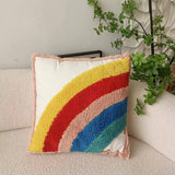 BOHO RAINBOW TUFTED PILLOW COVER_CWMM0236