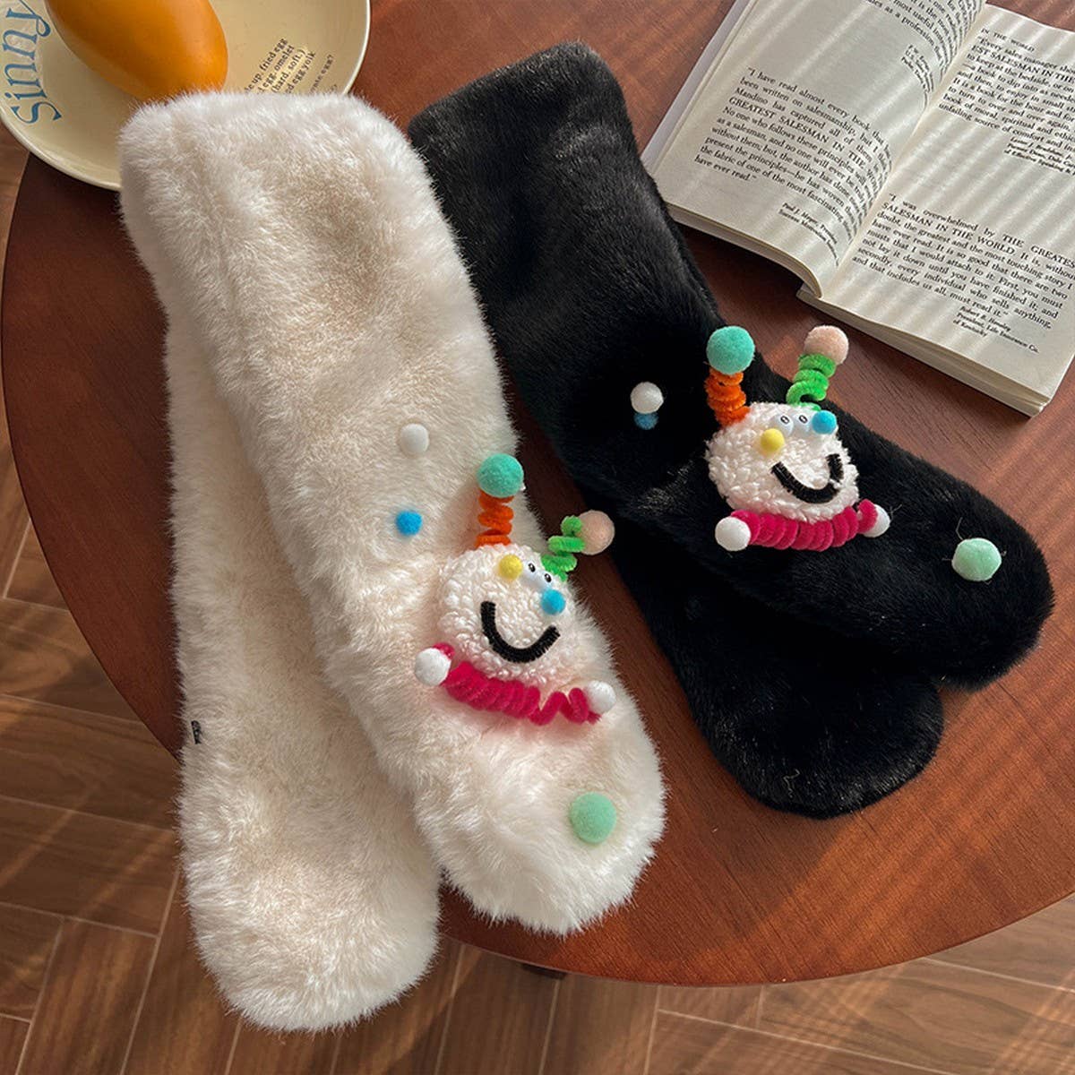 Cute And Funny All-Match Thick Warm Cross Scarf_Cwasc1504