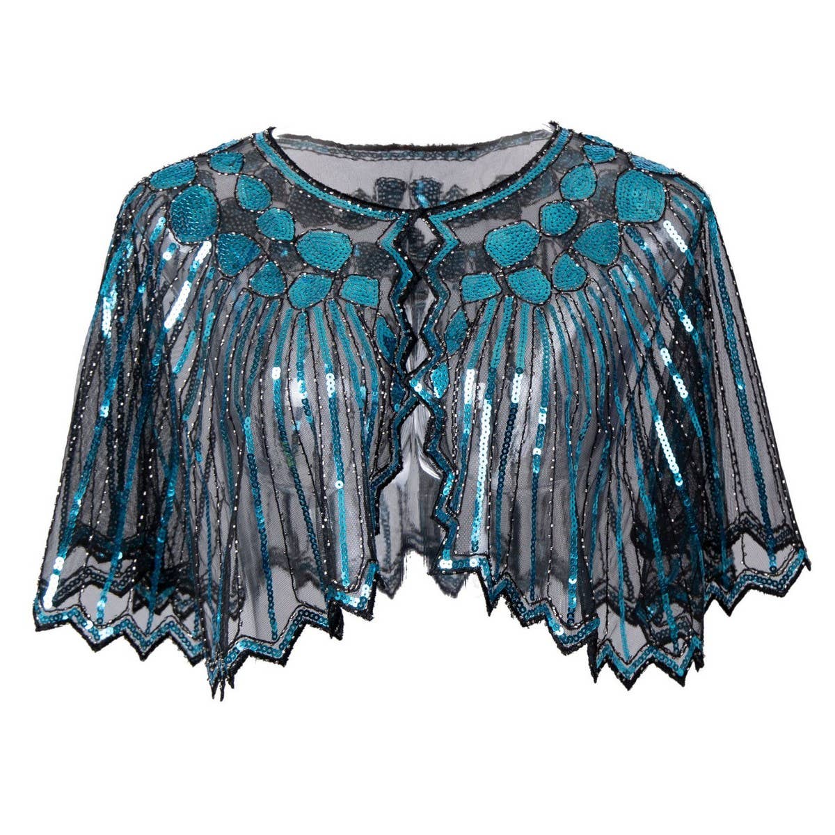 LACE SEQUIN SHAWL EVENING PARTY DRESS COVER_CWMM8954