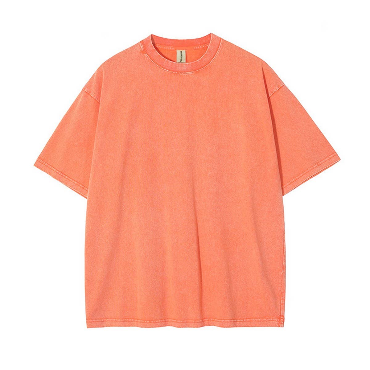 250G VINTAGE WASHED WAX DYED COTTON T SHIRT CUSTOM LOGO