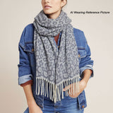 LEOPARD JACQUARD SCARF FAUX CASHMERE WINTER WRAP_CWASC0971