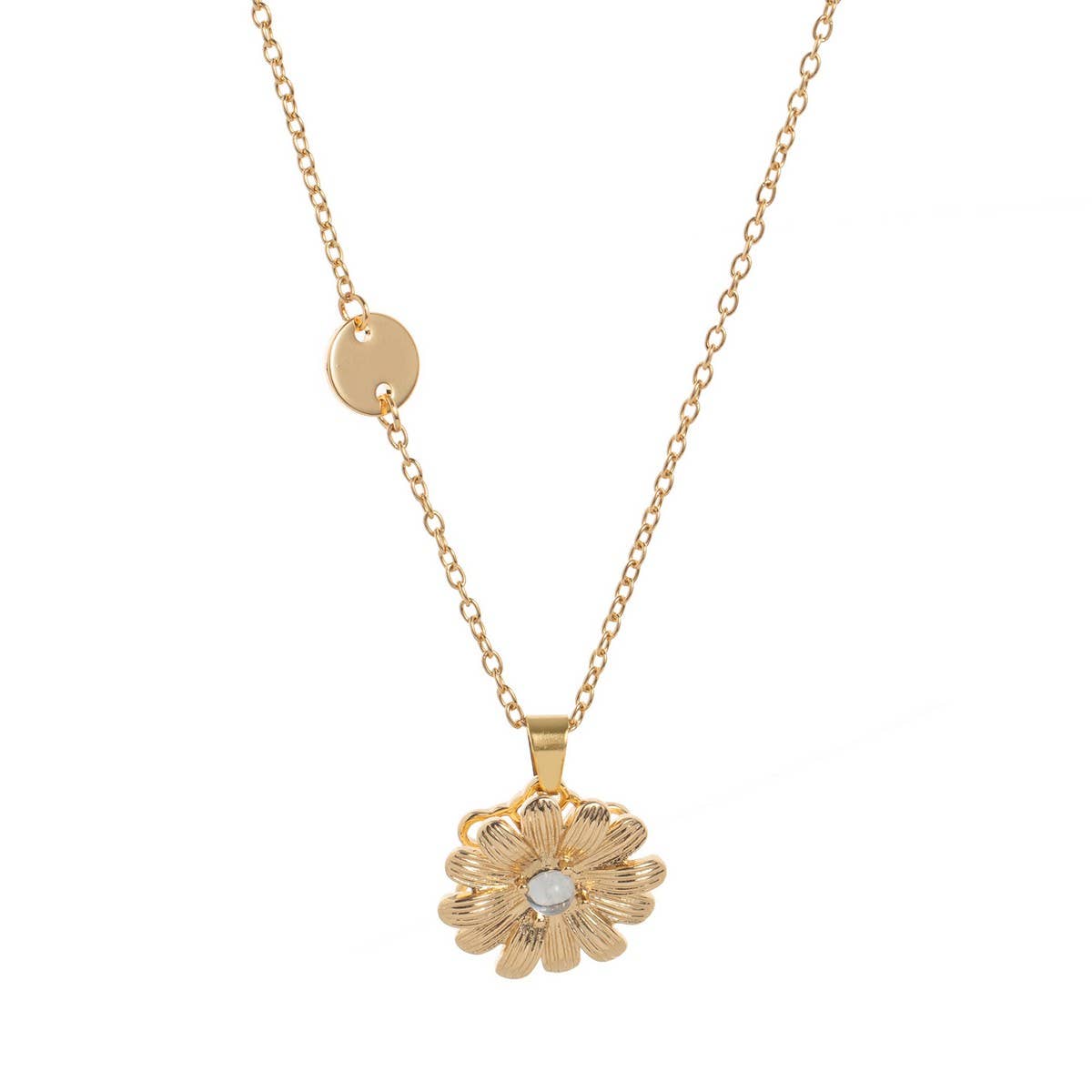 SPINNING DECEMBER FLOWER NECKLACE LUCKY BLOOM_CWMM6969