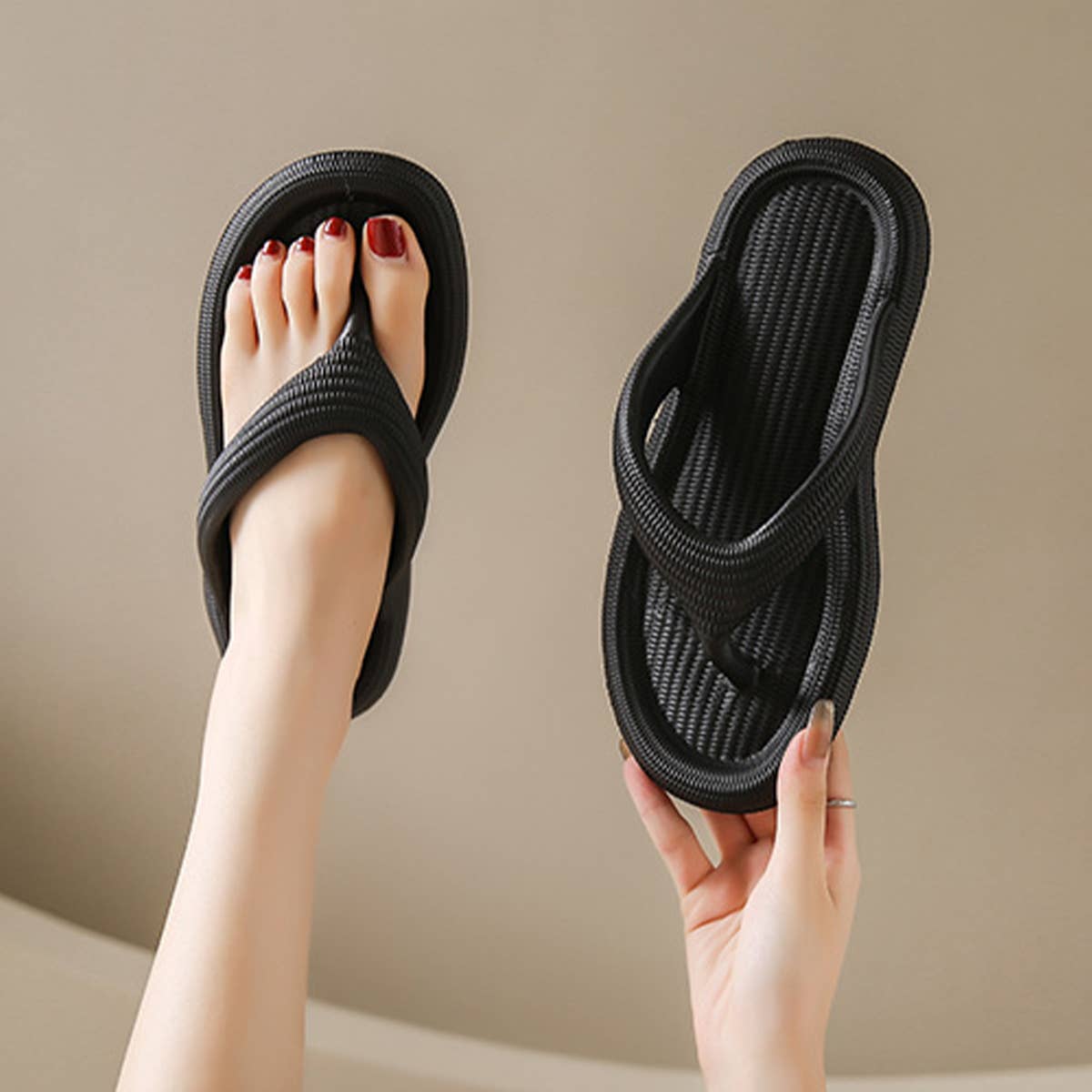 EVA SOLID COLOR FLIP FLOPS SUMMER BEACH SLIPPERS_CWSHS0690